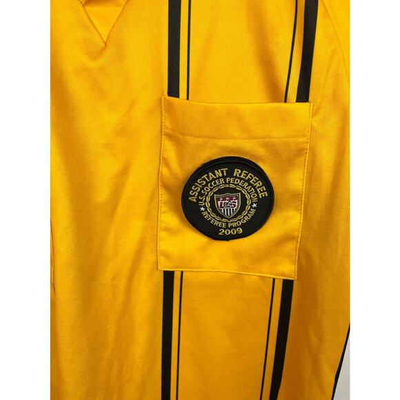 Assistant Referee Jersey Striped Yellow S Official Sports US Soccer Federation - Picture 5 of 8